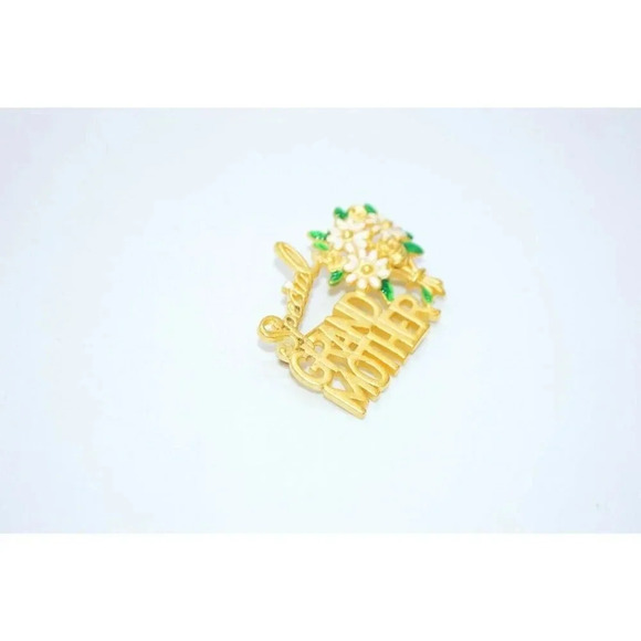 Danecraft White Green Enamel Special Grandmother - Picture 2 of 5